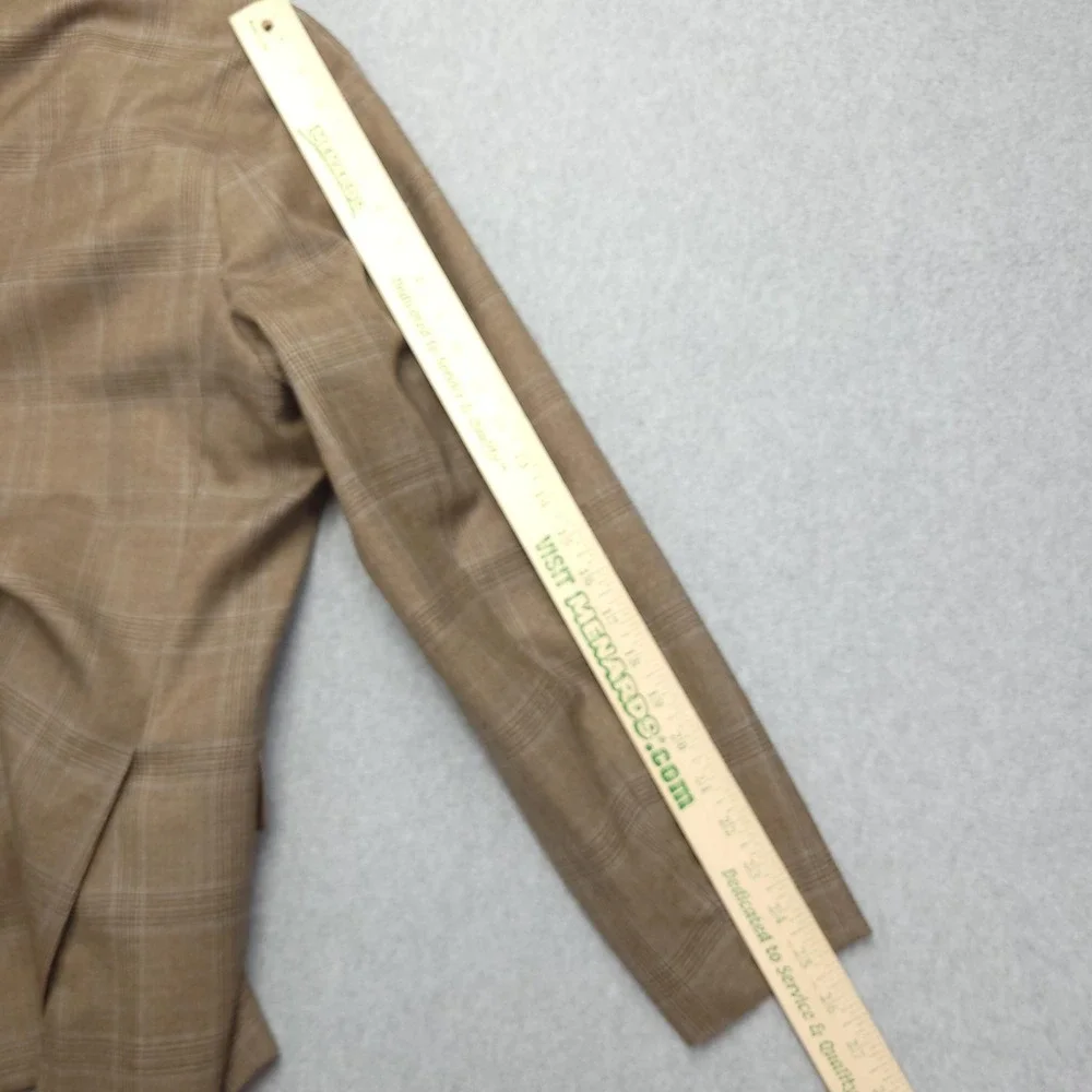 Jos A Bank Signature Blazer Mens 42R Brown Plaid Wool Tweed Sport Coat Jacket